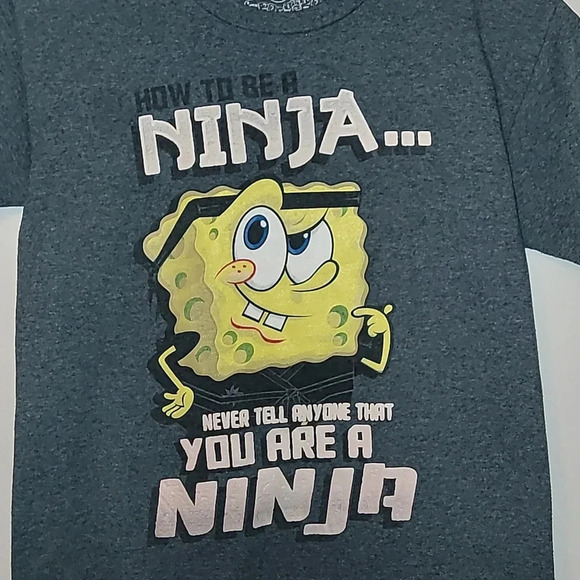 *4/$20 TEE*Nickelodeon SpongeBob SquarePants Ninja size 10/12 large LOT A - Picture 2 of 5